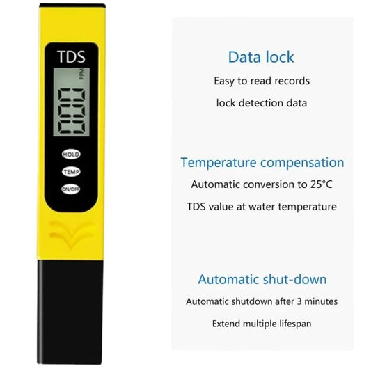 Digital TDS Meter | LCD Water Quality Tester Pen for Drinking Water, RO Systems & Aquariums