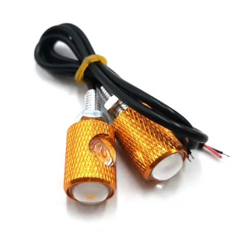 2pcs Mini Fancy Motor Bike Indicator, Also use for Number Plate screw | Tik Tok LED Indicator Pieces) | Fancy Bulb | Fancy Indicator For Bike - Red