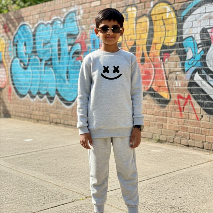 Kid’s Tracksuit Co-Ord Set | Sweatshirt & Trouser Outfit for Boys & Girls | Comfortable, Stylish & Warm Winter Clothing small