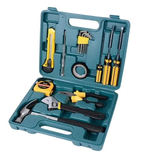 12-in-1 Home Tool Kit | Multi-Purpose Household Repair Tool Set | Hardware Toolkit with Durable Storage Box