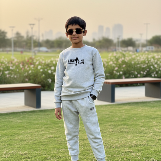 HERMAIN BANTVA Winter Kids Tracksuit | Stylish Sweatshirt & Trouser Set for Boys & Girls – Cozy, Warm & Trendy Outfit small