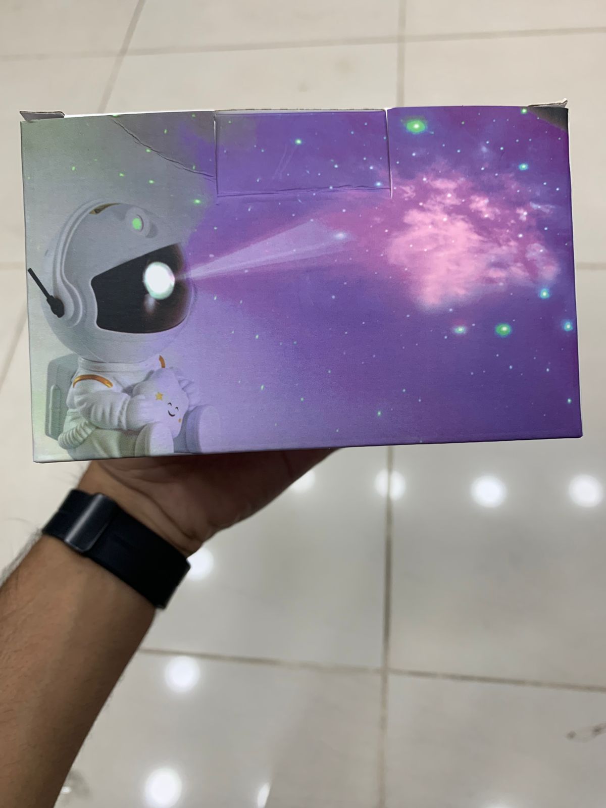 Astronaut Starry Sky Galaxy Projector Rotating Nebula Night Light with Remote Control & Timer for Kids Room & Home Decor (White)