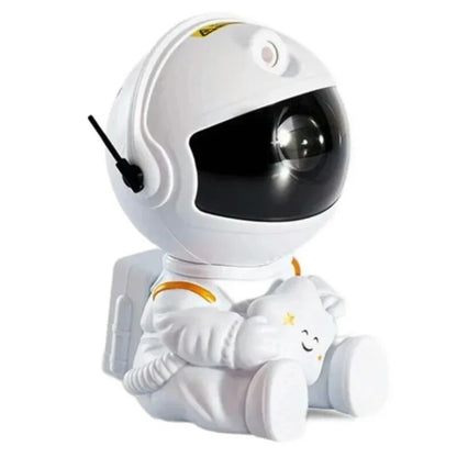Astronaut Starry Sky Galaxy Projector Rotating Nebula Night Light with Remote Control & Timer for Kids Room & Home Decor (White)