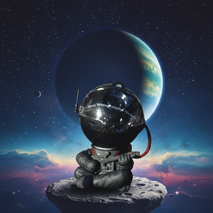 Astronaut Starry Sky Galaxy Projector Rotating Nebula Night Light with Remote Control & Timer for Kids Room & Home Decor (White)