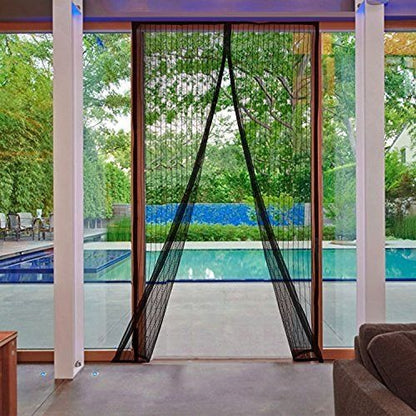 Premium Quality Mosquito Magic Mesh Door Curtain | Magnetic Automatic Closing Insect Screen | Easy Install Fly & Mosquito Net for Home