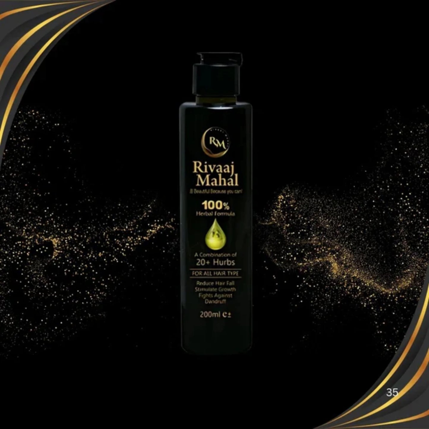 Rivaaj Mahal Herbal Hair Oil 100% | 20+ Herbs for Strong & Healthy Hair