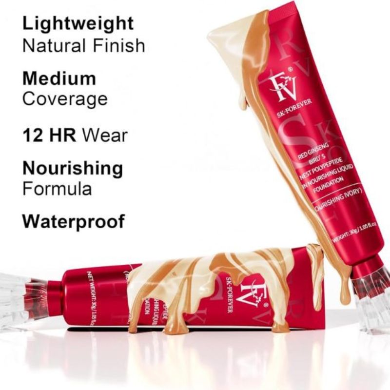 FV Liquid Foundation | Full Coverage, Matte Finish, Long-Lasting Makeup | 30g