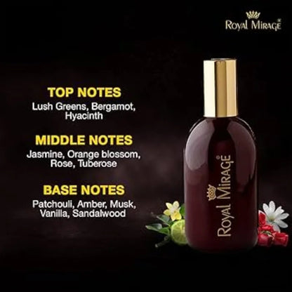 Royal Mirage Eau De Cologne Spray 120ml | Refreshing Long-Lasting Unisex Perfume