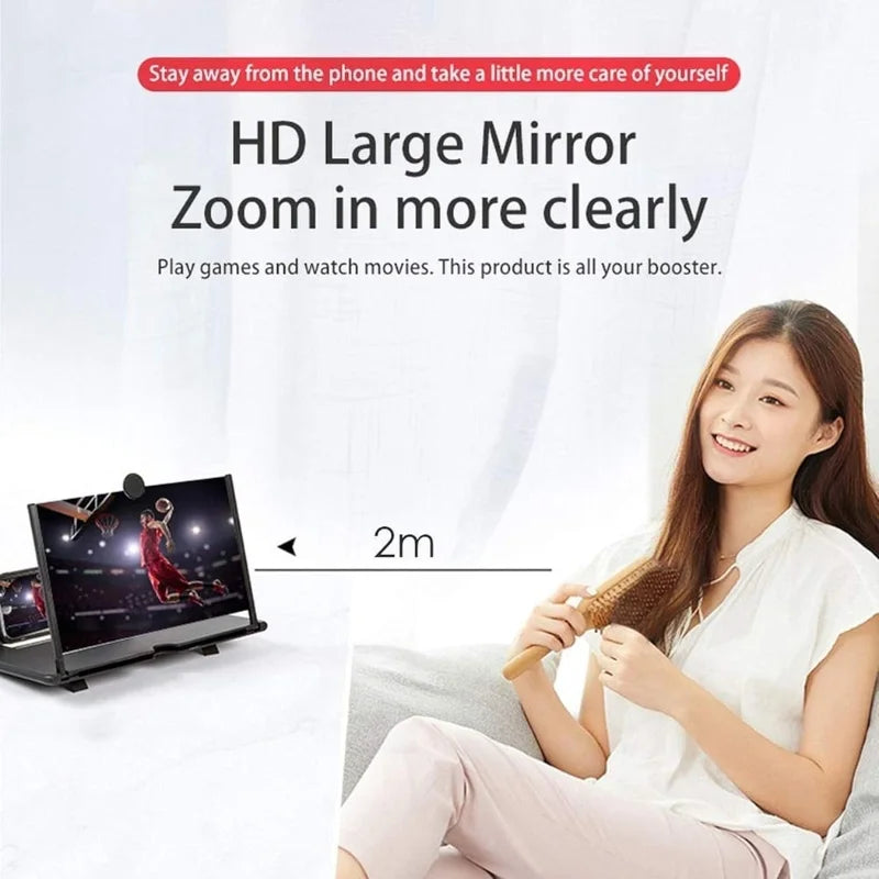 F3 Mobile Screen Magnifier | Enlarged Mobile Screen Amplifier & Eye Protection (Random Color)