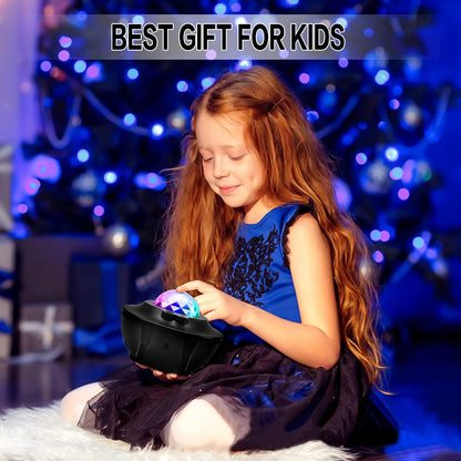 Galaxy Star Projector Lamp | LED Nebula Universe Effect & Built-in Speaker