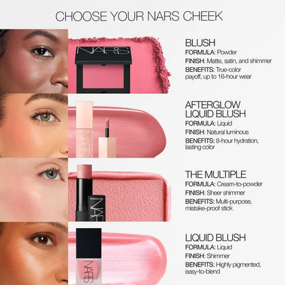 Behave | NARS Afterglow Liquid Blush 7ml Buildable Hydrating Blush with Sodium Hyaluronate and Vegan Protein