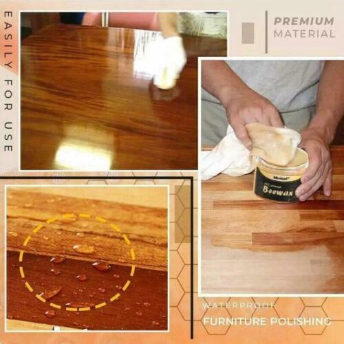 Wood Seasoning Beewax Polish - Complete Solution Furniture Care 1 Polishing Beeswax ( Hard Base ) - PACK OF 1