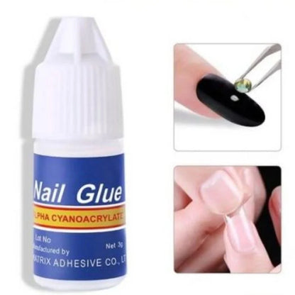 Multicolor Acrylic Artificial Nails Kit |  Full Cover Nails with Glue | 24 Shades | 576 Pcs