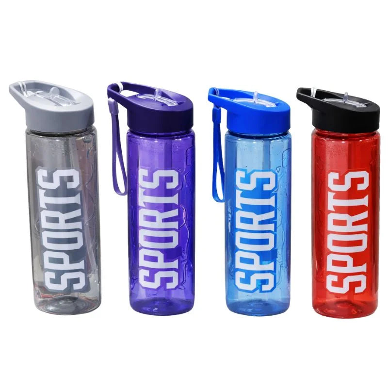 Pink Stylish Water Sport Bottle 1000ml with Straw | Leakproof BPA-Free Hydration Bottle for School, Gym & Travel