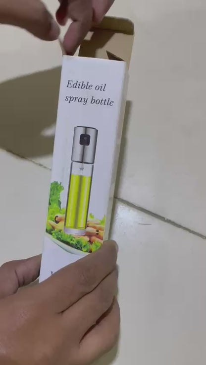 Oil Spray Bottle / 100ml Glass Oil Sprayer For Kitchen Use / Cooking, BBQ, Baking, Frying, Salad Dressing Oil Spray Bottle (Random color)